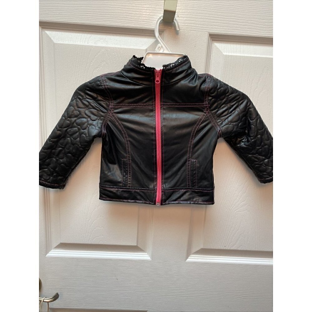g  PIPER casual solid black zipper jacket 3T